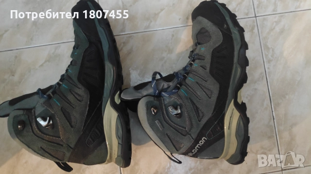 SALOMON дамски велурени туристически обувки., снимка 3 - Маратонки - 52643607