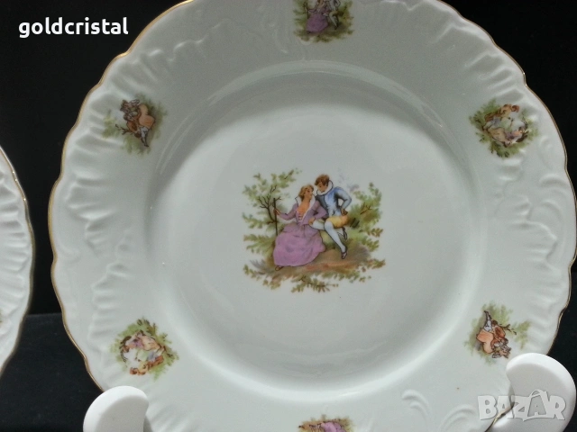Стар полски порцелан чинии, снимка 4 - Антикварни и старинни предмети - 53298893