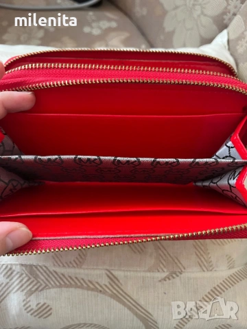 Малиново червено дамско портмоне Michael Kors, снимка 7 - Портфейли, портмонета - 53323053