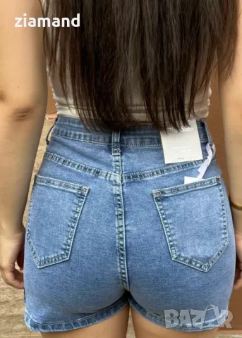 Дънкова пола панталон с копчета, снимка 4 - Дънки - 45454467