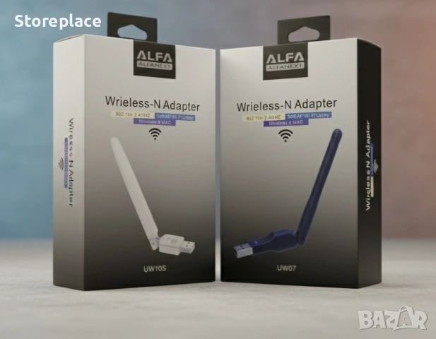 Wi-Fi USB Адаптери Alfa Alfanext UW10S и UW07 – 150/300Mbps