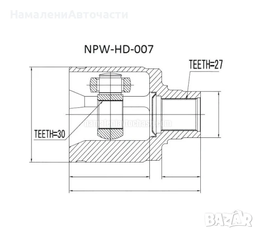 Предно ляво вътрешно каре 44310S10902 NPWHD007 Honda, снимка 2 - Части - 51065854