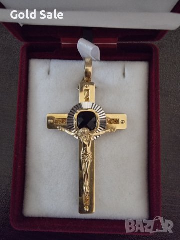 Златен кръст, снимка 1 - Колиета, медальони, синджири - 39048166