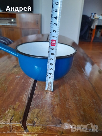 Стара емайлирана касерола,тиган #9, снимка 3 - Други ценни предмети - 52283772