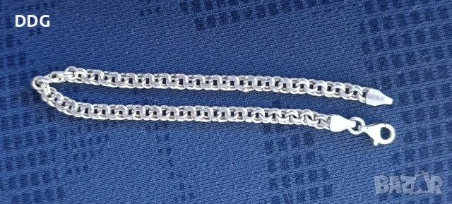 Сребърна гривна , снимка 2 - Гривни - 47654752