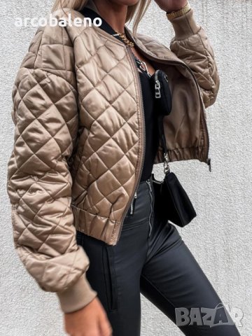 Дамско ватирано яке с къс цип, 3цвята, снимка 15 - Якета - 44119011