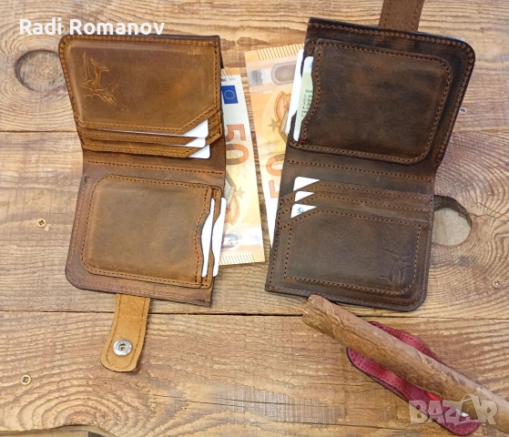 Ръчно изработени кожени портфейли , снимка 4 - Портфейли, портмонета - 53063692