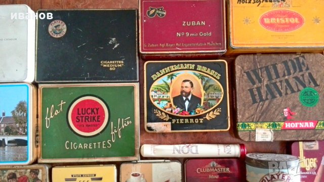 Лот празни ламаринени кутии от пури и цигари, снимка 8 - Колекции - 32181748