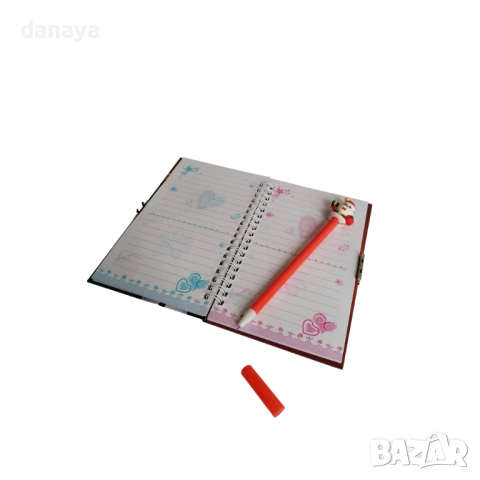 6133 Подаръчен коледен тефтер таен дневник с химикалка и ключе, снимка 9 - Ученически пособия, канцеларски материали - 51879130