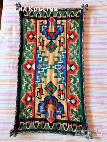 Ковьори "Българска бродерия", - Плетива на 1 кука, - Родопски терлици, от стари времена, снимка 4 - Антикварни и старинни предмети - 50036179