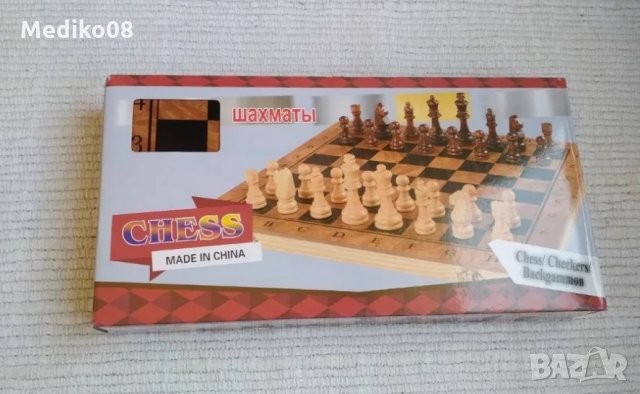 Промо! Дървен комплект 3в1 шах , табла и дама, снимка 2 - Шах и табла - 28055405