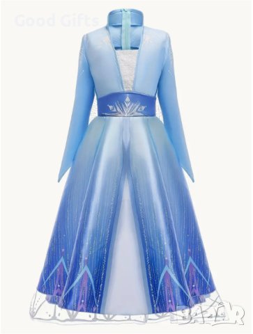 Детска висококачествена рокля на Елза Замръзналото кралство