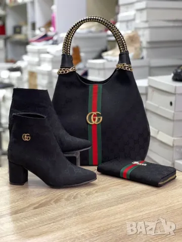 дамски боти на ток gucci louis vuitton burberry , снимка 6 - Дамски боти - 49197084