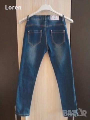 Ново!Детски дънки с пухчета по крачолите , снимка 6 - Детски панталони и дънки - 52521351