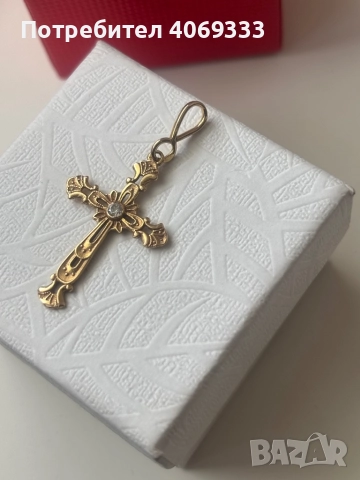 Красив златен кръст 1.52гр 14к, снимка 3 - Колиета, медальони, синджири - 51735331