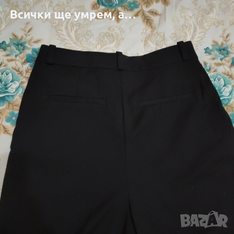 Нов черен прав панталон h&m, снимка 6 - Панталони - 52886255