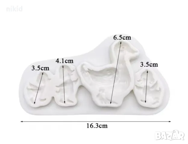 Пате Патица патета патенца пиле силиконов молд форма фондан шоколад декор украса, снимка 5 - Форми - 50062028