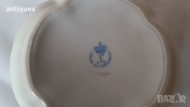 Порцеланова кутия / захарница / бонбониера - OSCAR SCHLEGELMILCH, снимка 5 - Антикварни и старинни предмети - 53271941