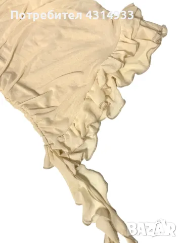 Светлобежова рокля, снимка 3 - Рокли - 48177815