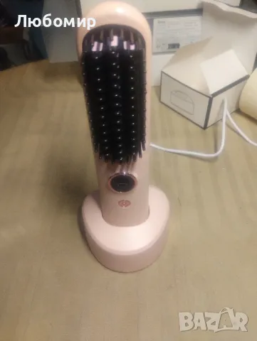 Безжична четка за изправяне на коса, 8400 mAh мини четка за изправяне с отрицателни йони  

, снимка 2 - Аксесоари за коса - 48344186