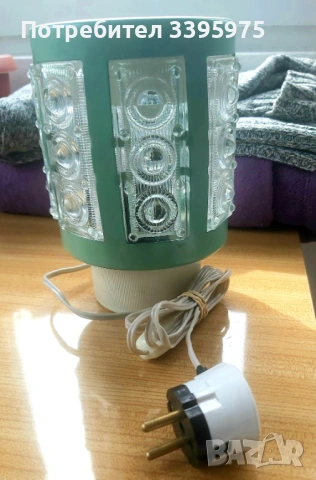 Рядка винтидж лампа ”Сатурн” (фабрика ERA, 1978 г.) - НОВО състояние!, снимка 5 - Настолни лампи - 53483468