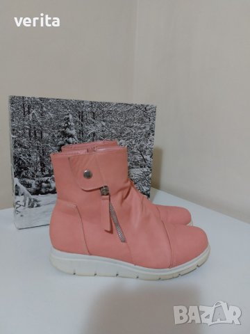 Дамски розови боти, снимка 2 - Дамски боти - 43257447