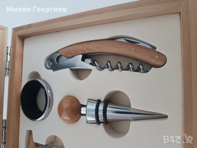 Сомелиерски комплект от 4 части. Луксозна кутия., снимка 4 - Други стоки за дома - 28414836