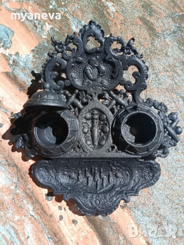 Немска чугунена мастилница от  "Moritz Müller", снимка 6 - Антикварни и старинни предмети - 51756753