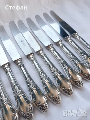Комплект посребрени ножове, снимка 3 - Антикварни и старинни предмети - 47857195