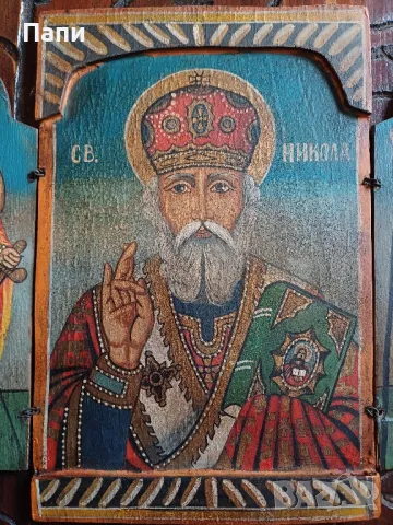 Български православен триптих, снимка 3 - Антикварни и старинни предмети - 48584126