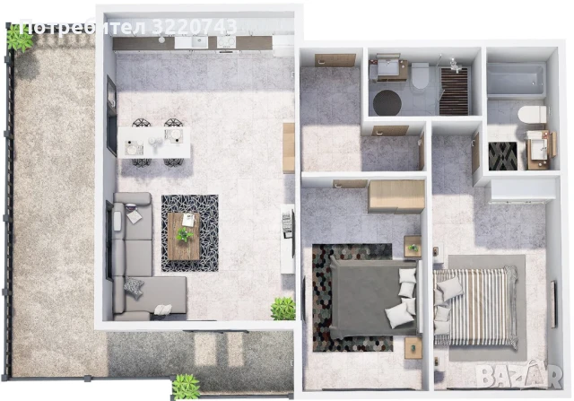 Тристаен апартамент в бутиков комплекс Garden View, снимка 6 - Апартаменти - 51375686