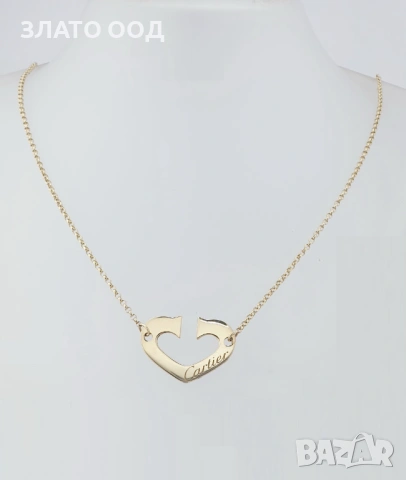Златни колиета със сърца 14К, снимка 16 - Колиета, медальони, синджири - 53389777