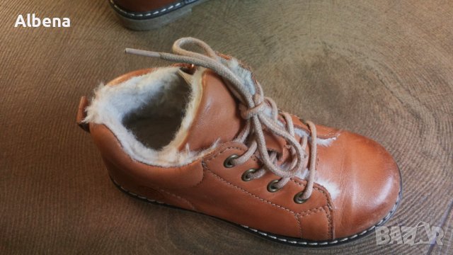 Ponny Leather Winter Shoes Размер EUR 25 детски с вата естествена кожа 23-14-S, снимка 6 - Детски обувки - 43295950