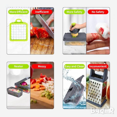 3758 Кухненско ренде за зеленчуци с различни приставки, снимка 8 - Аксесоари за кухня - 38189743