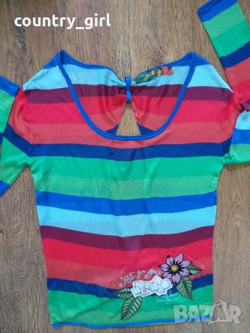 Desigual - страхотна дамска блуза, снимка 2 - Блузи с дълъг ръкав и пуловери - 27309715