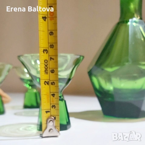 🍀🪷Гарафа декантер  и шотове Ар Деко, снимка 5 - Антикварни и старинни предмети - 53230572