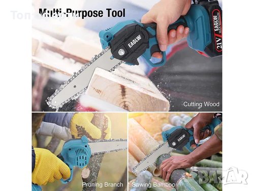 Акумулаторен Трион за Клони WERSTIL 36V 5Ah + 2 вериги, 15 см шина, снимка 5 - Градинска техника - 38222066