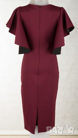 Елегантна рокля в цвят бургунд марка Rosetta Alda - L, снимка 4 - Рокли - 29031439