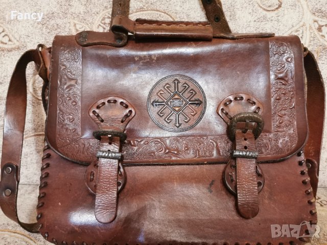 Стара кожена дамска чанта , снимка 4 - Антикварни и старинни предмети - 43369302