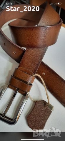 Мъжки колани на едро от естествена кожа - 1 во качеството , снимка 11 - Колани - 39216281