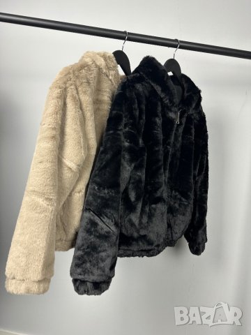 Дамско пухено яке два цвята , снимка 6 - Якета - 43318092