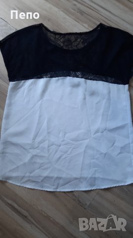 Тениска с дантела, снимка 2 - Тениски - 28953443