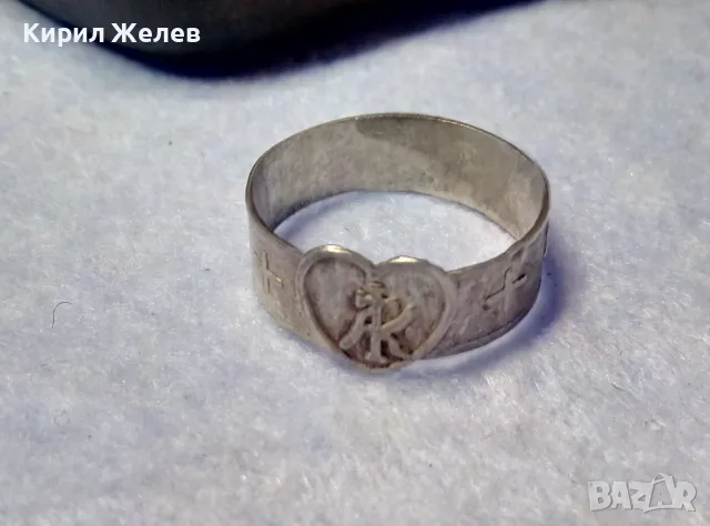 СТАРИНЕН ГРЪЦКИ ПРАВОСЛАВЕН ПРЪСТЕН ОКСИДИРАНО СРЕБРО ВИСОКА ПРОБА РЯДКА РЪЧНА ИЗРАБОТКА 49229, снимка 9 - Антикварни и старинни предмети - 50337551