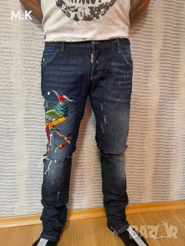 Мъжки дънки с бродерия