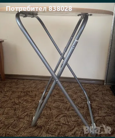 Кръгла сгъваема маса, снимка 3 - Маси - 49441331