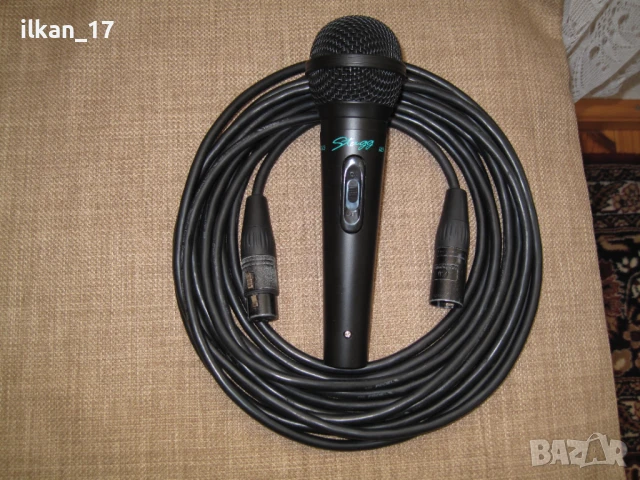 Mикрофон Качествен динамичен с професионално качество Stagg MD-1000 НОВ! Със кабел  Внос от Германия