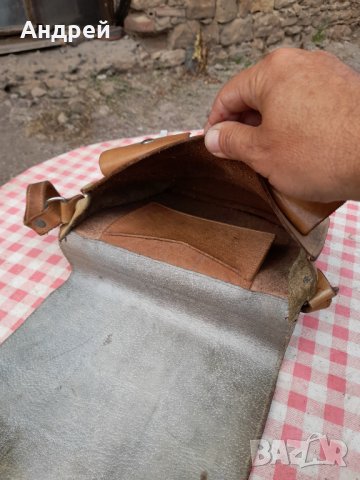 Стара кожена чанта #8, снимка 5 - Антикварни и старинни предмети - 33324275