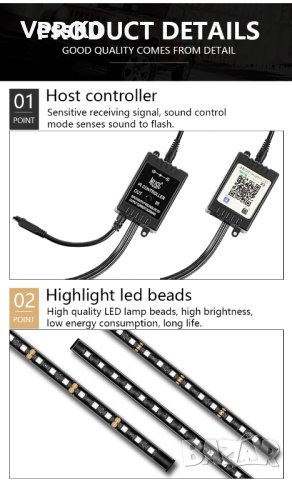 Амбиентно RGB осветление с дистанционно, снимка 7 - Аксесоари и консумативи - 40601393