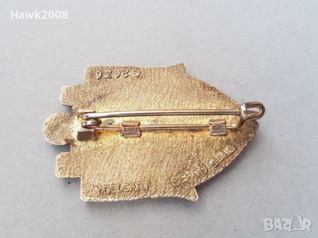 Френска полкова военноморска емайлирана значка A.O.E 6, снимка 5 - Колекции - 40285885