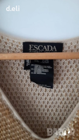 ESCADA Original Size M Уникална рокля от Вълна и Кашмир , снимка 3 - Рокли - 53081657